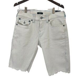 NWT - True Religion Ricky Relaxed Straight Shorts with  Frayed Bottom